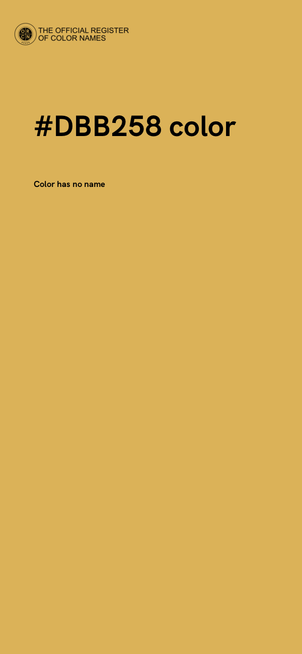 #DBB258 color image