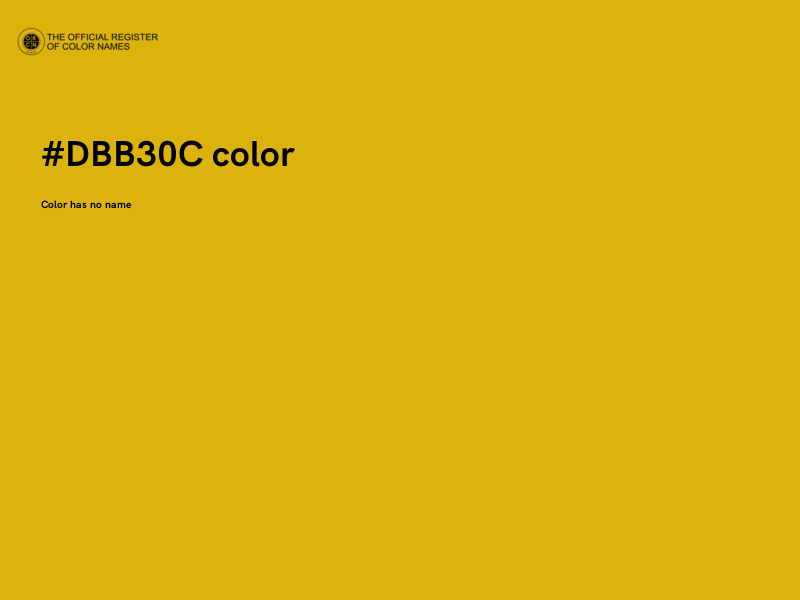 #DBB30C color image