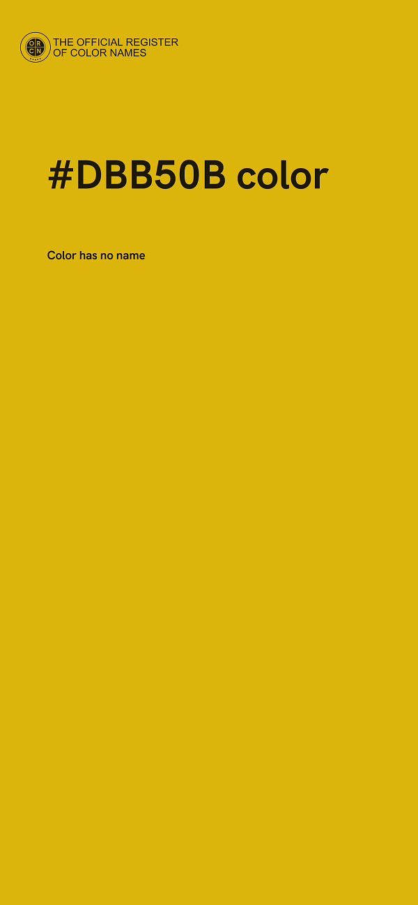 #DBB50B color image
