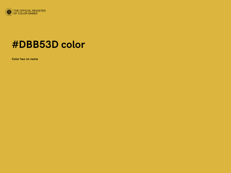 #DBB53D color image