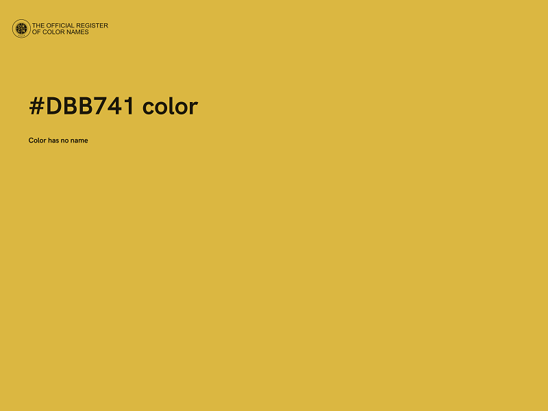 #DBB741 color image