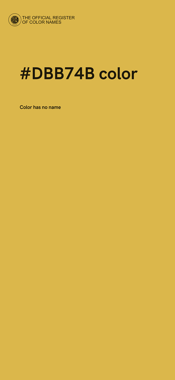 #DBB74B color image