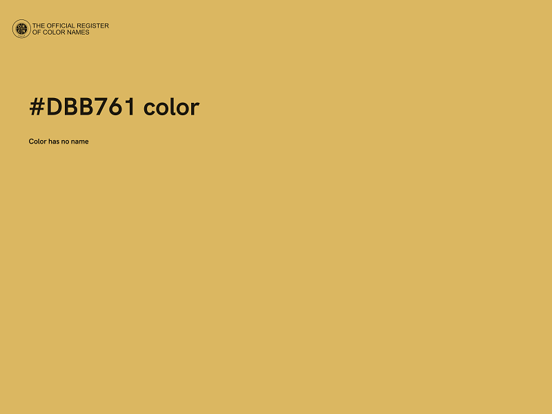 #DBB761 color image
