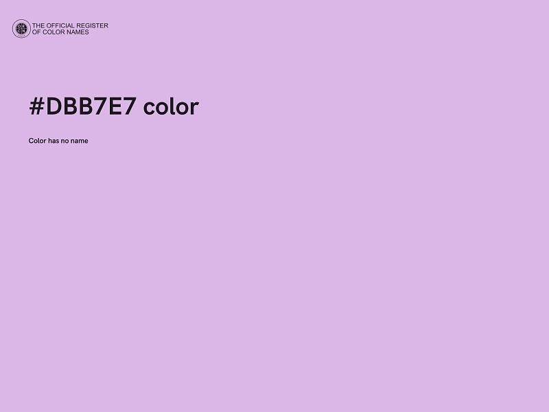 #DBB7E7 color image
