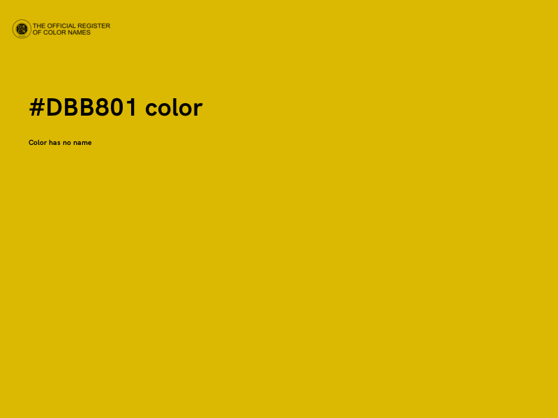 #DBB801 color image