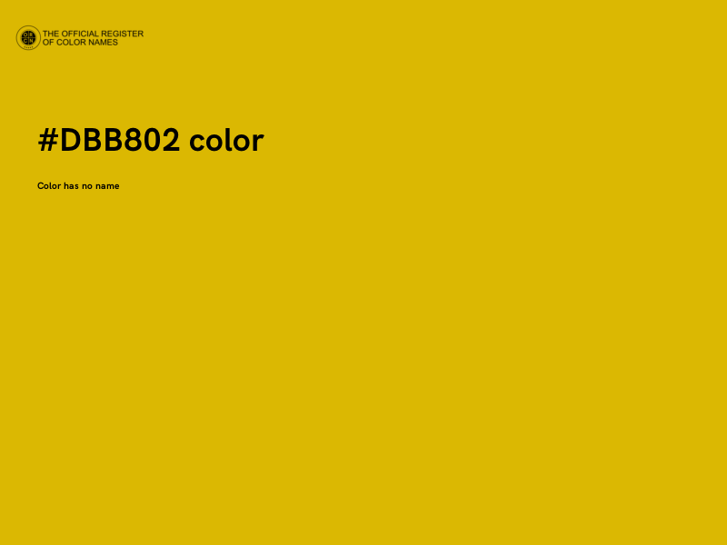 #DBB802 color image