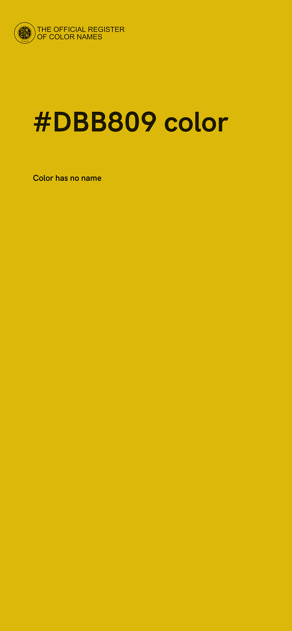 #DBB809 color image
