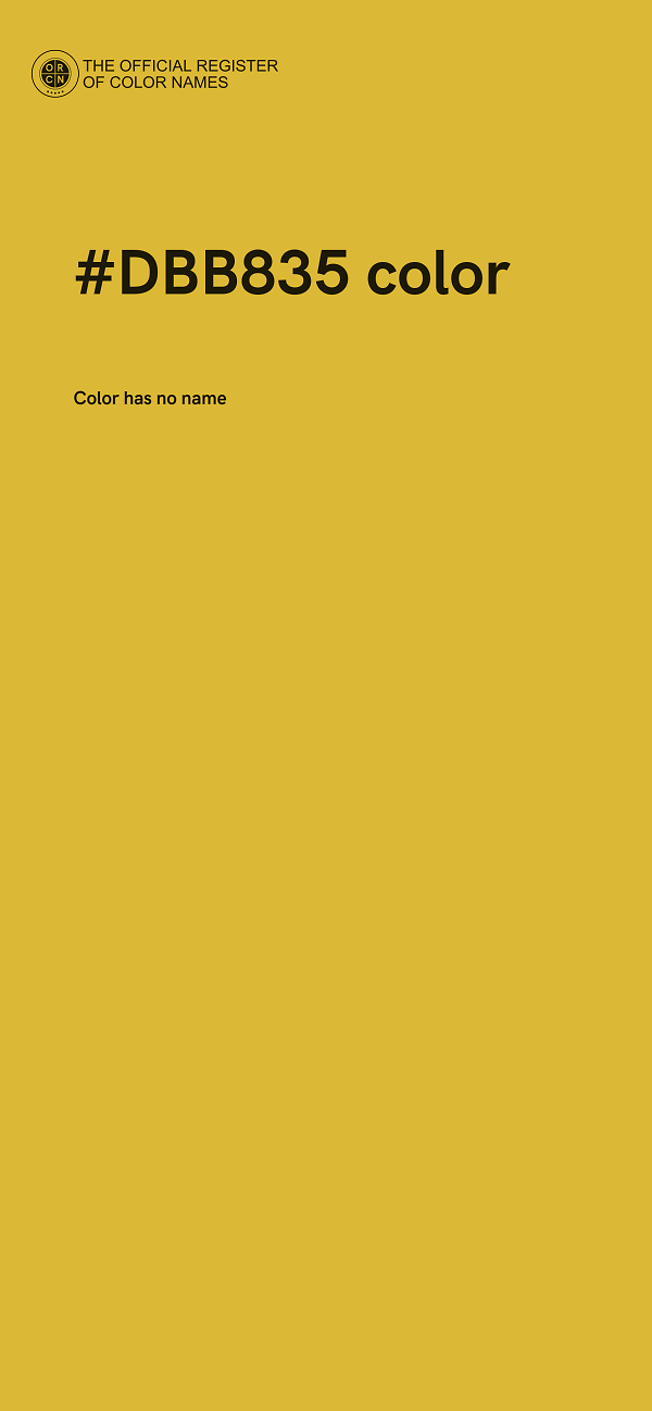 #DBB835 color image