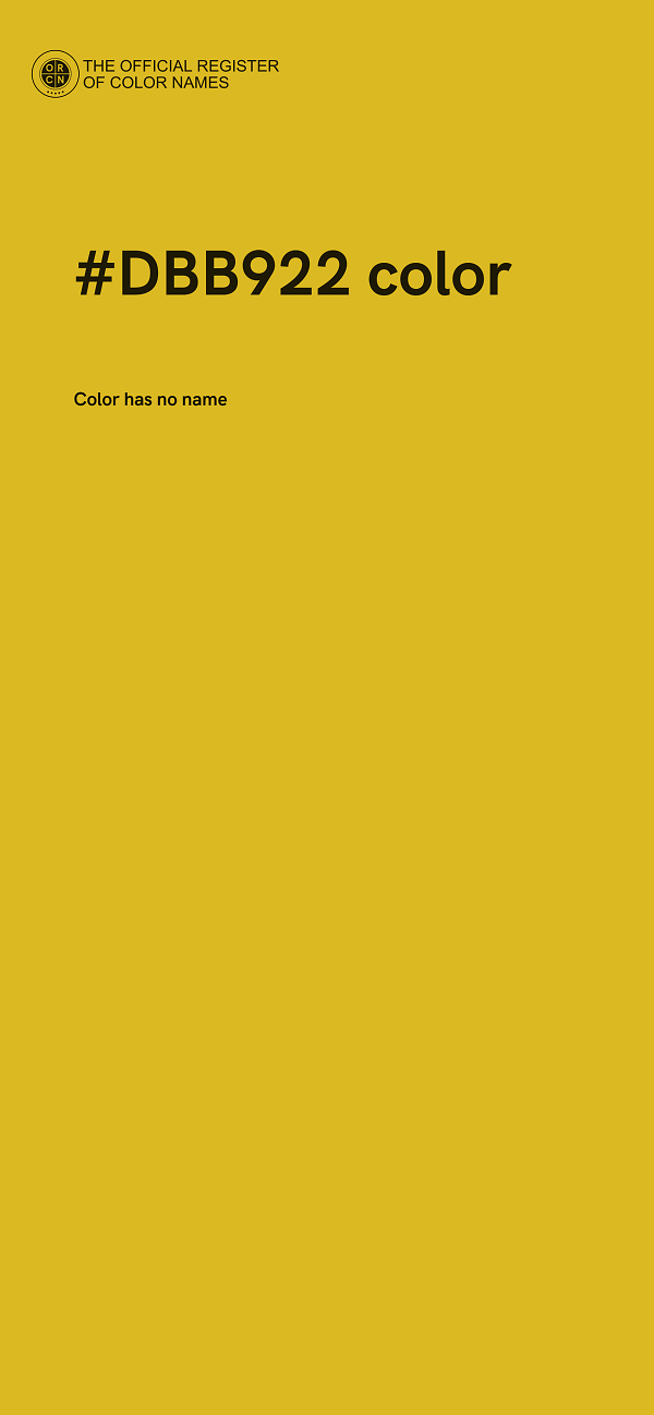#DBB922 color image