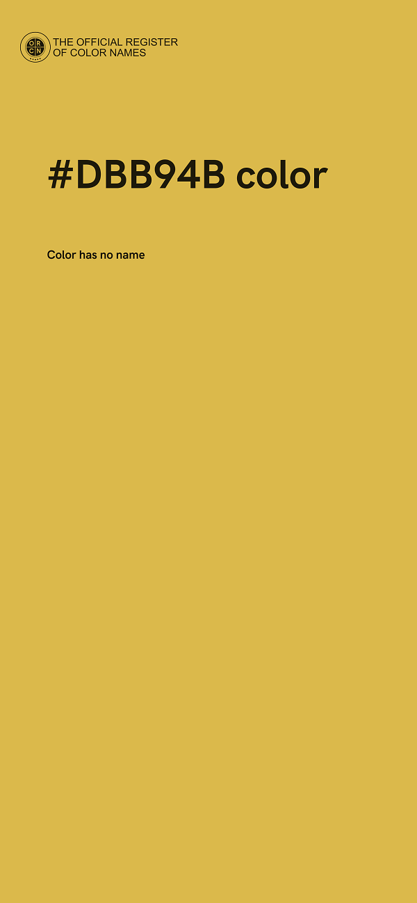 #DBB94B color image