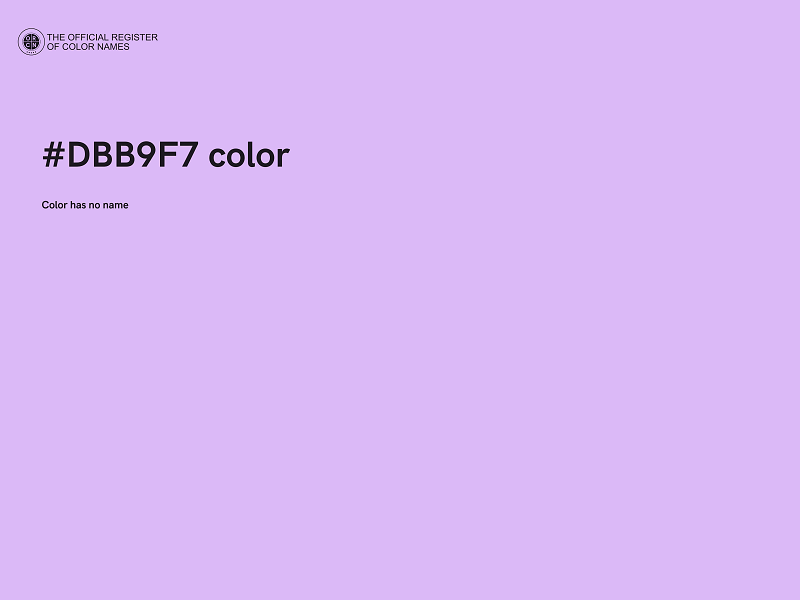 #DBB9F7 color image