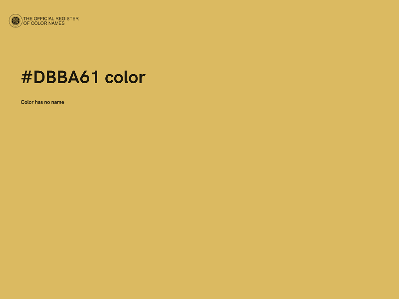 #DBBA61 color image