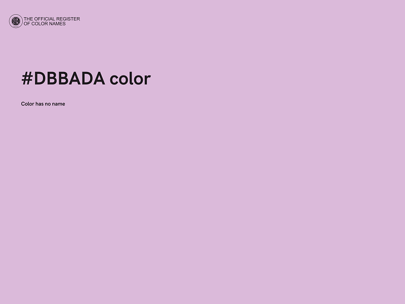 #DBBADA color image