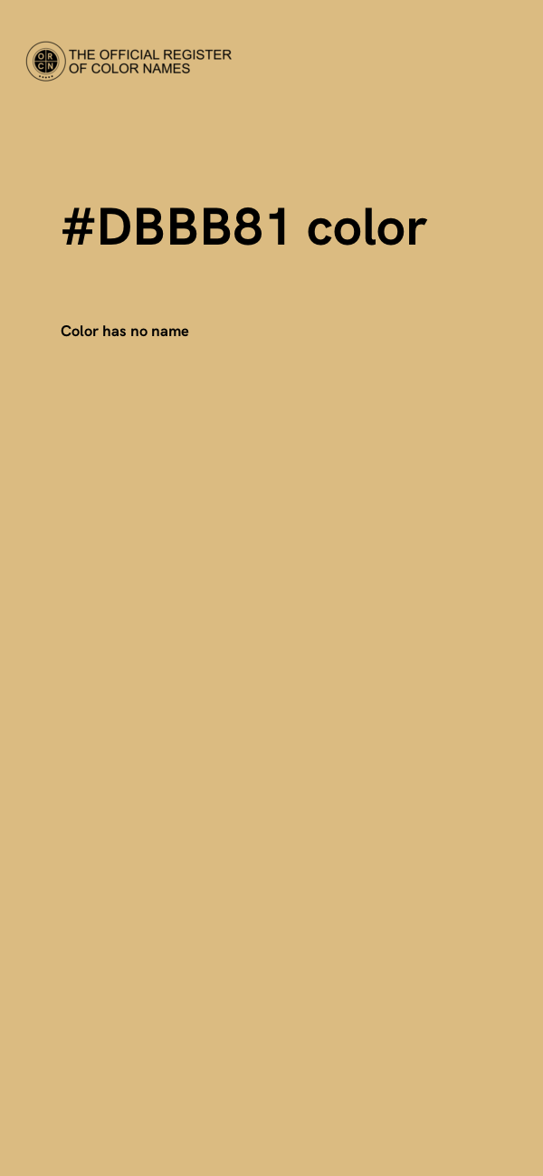 #DBBB81 color image
