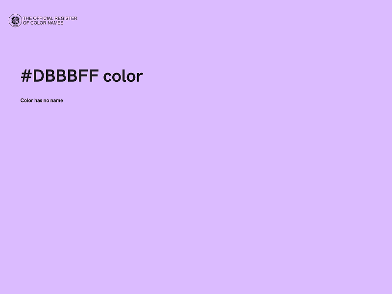 #DBBBFF color image