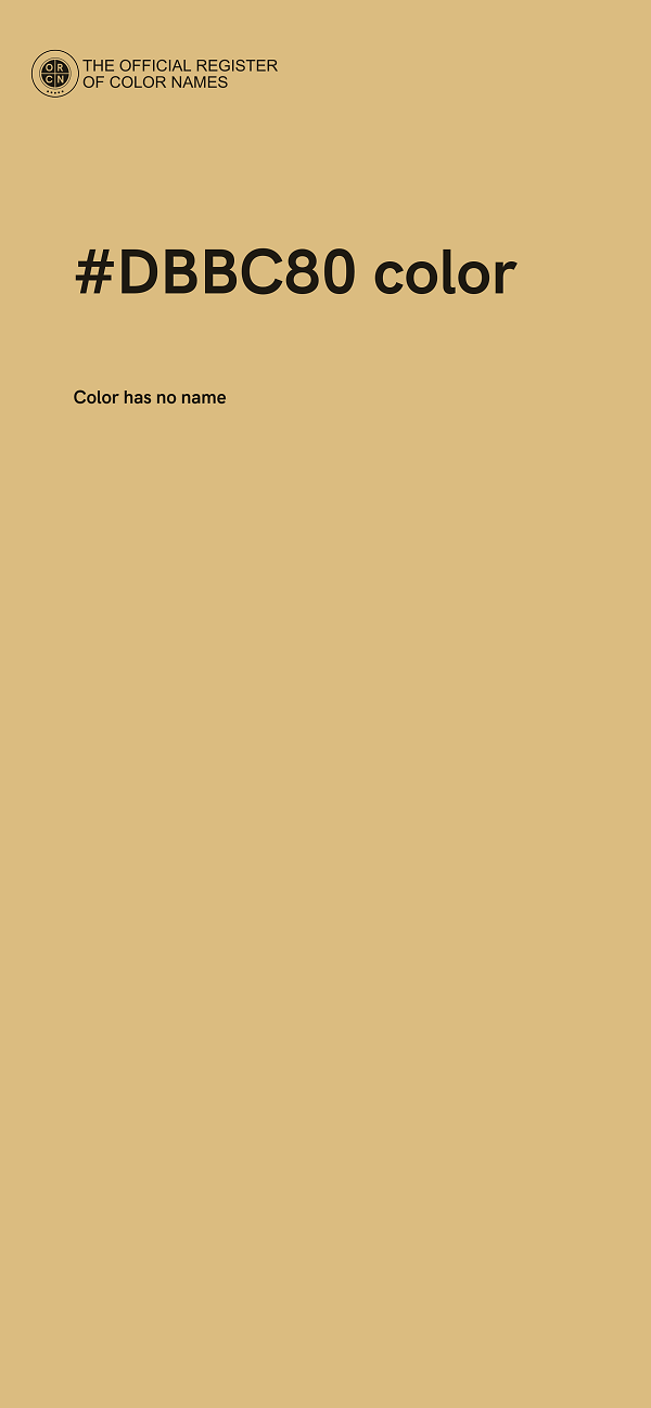 #DBBC80 color image