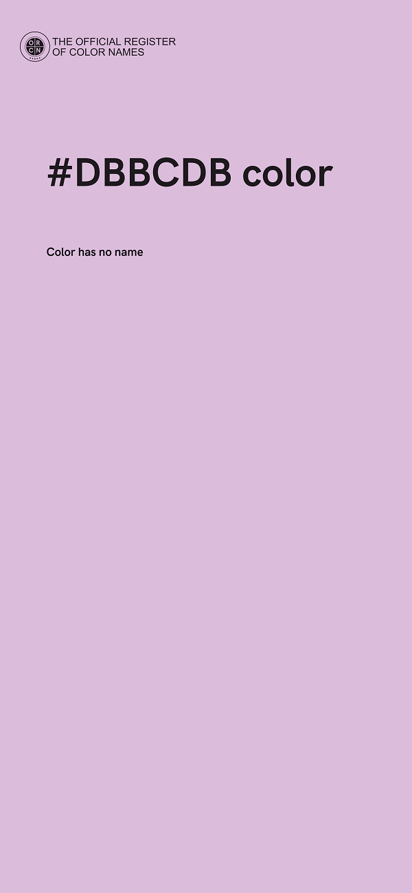 #DBBCDB color image