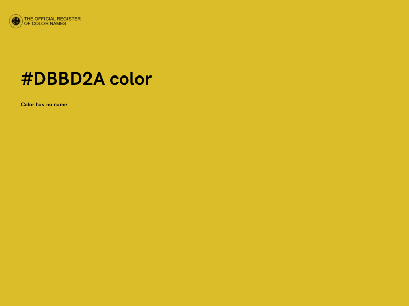 #DBBD2A color image