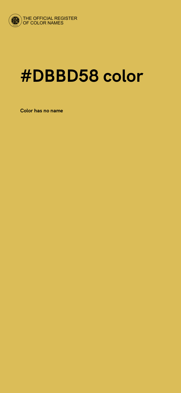 #DBBD58 color image