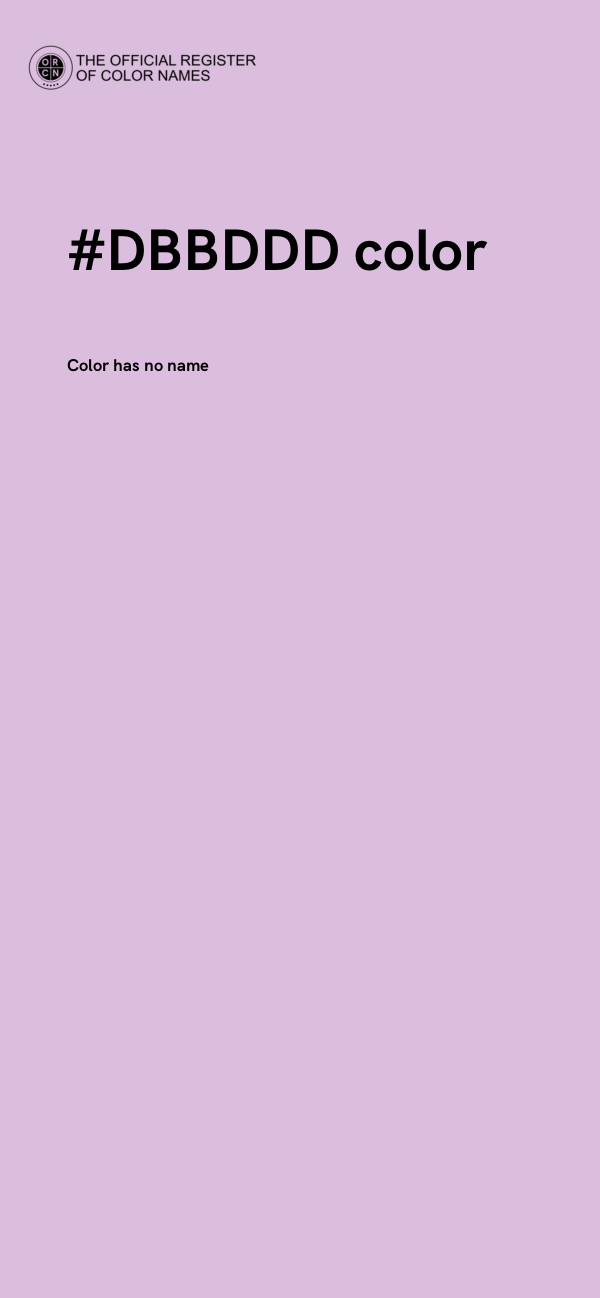 #DBBDDD color image