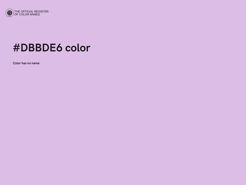 #DBBDE6 color image