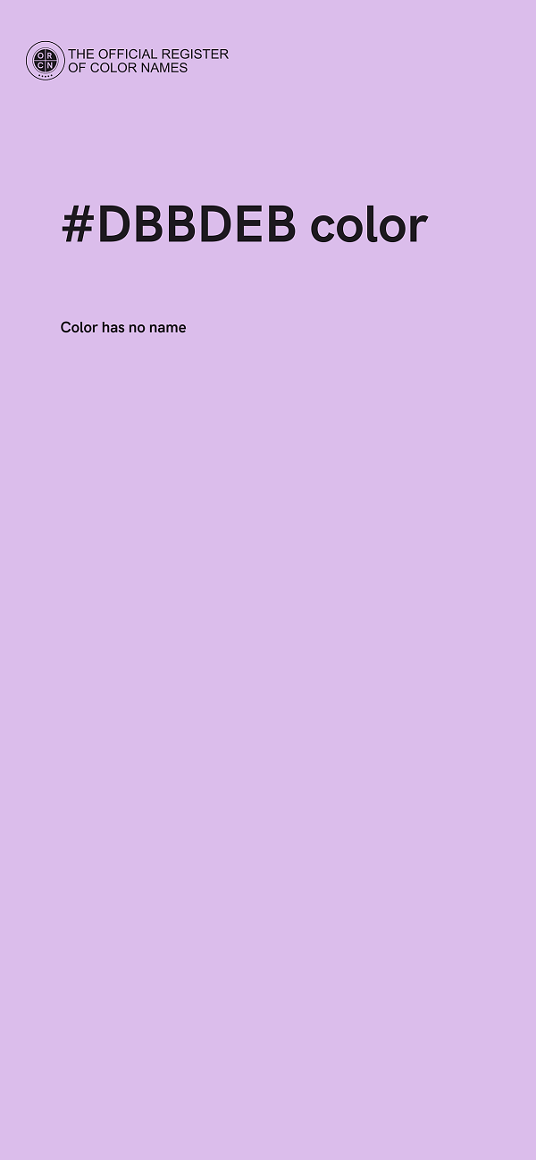 #DBBDEB color image
