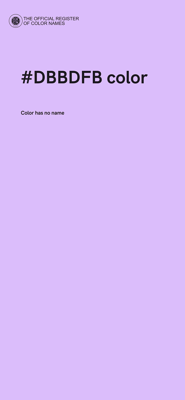 #DBBDFB color image