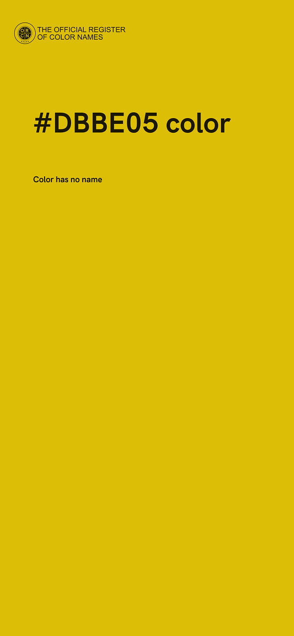 #DBBE05 color image