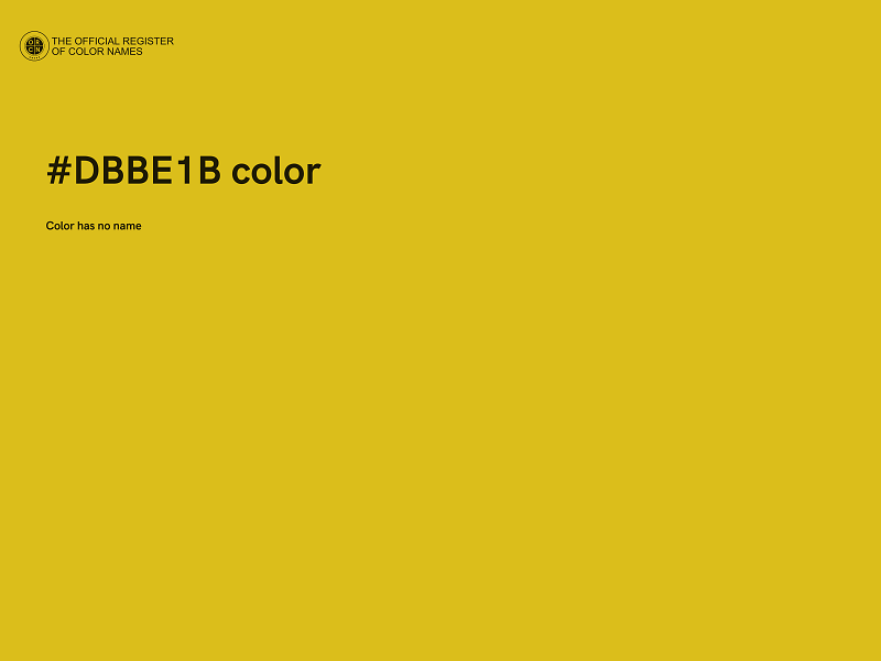 #DBBE1B color image