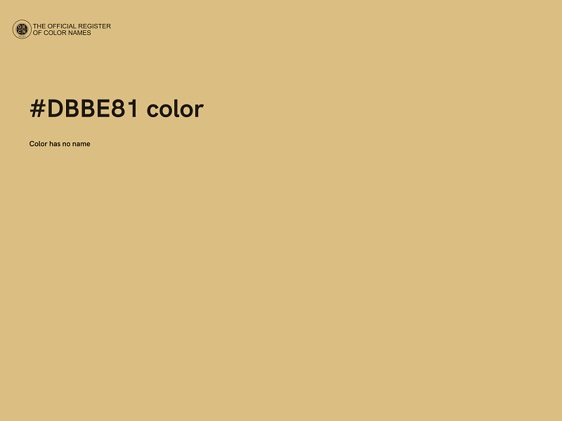 #DBBE81 color image
