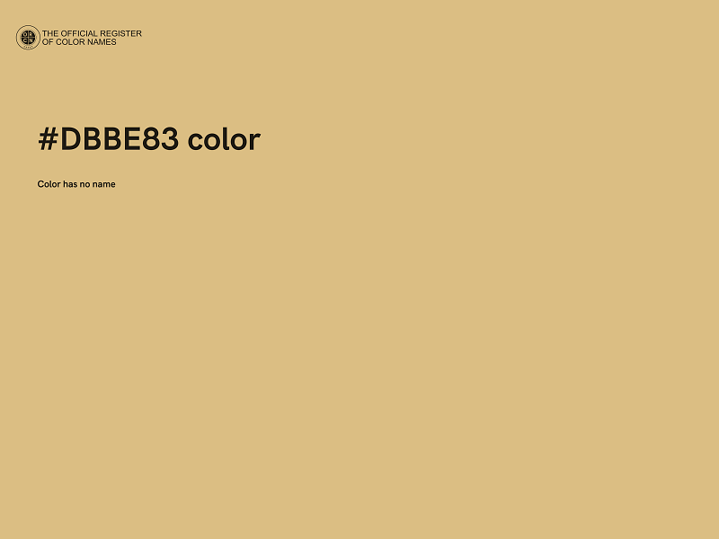 #DBBE83 color image