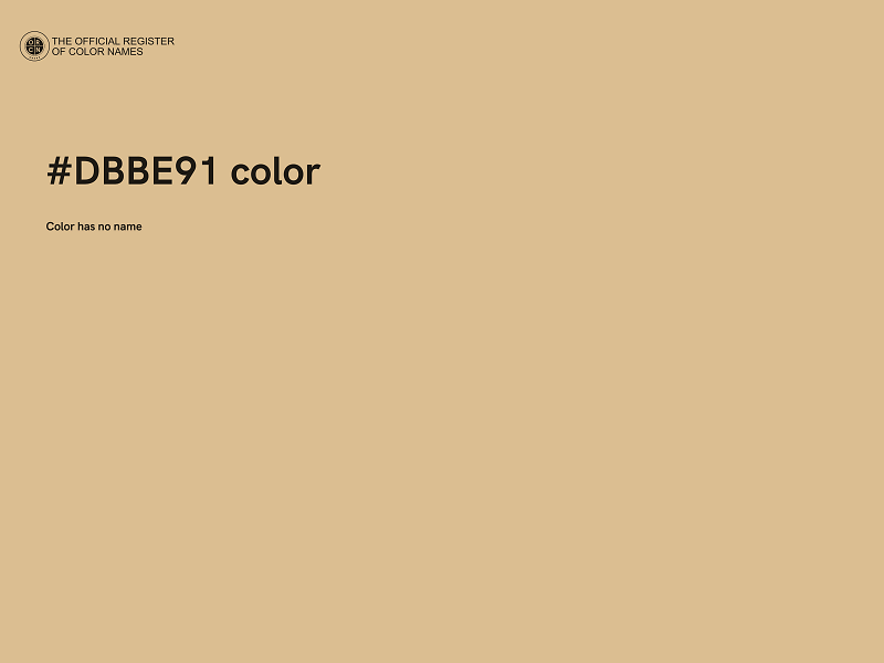 #DBBE91 color image