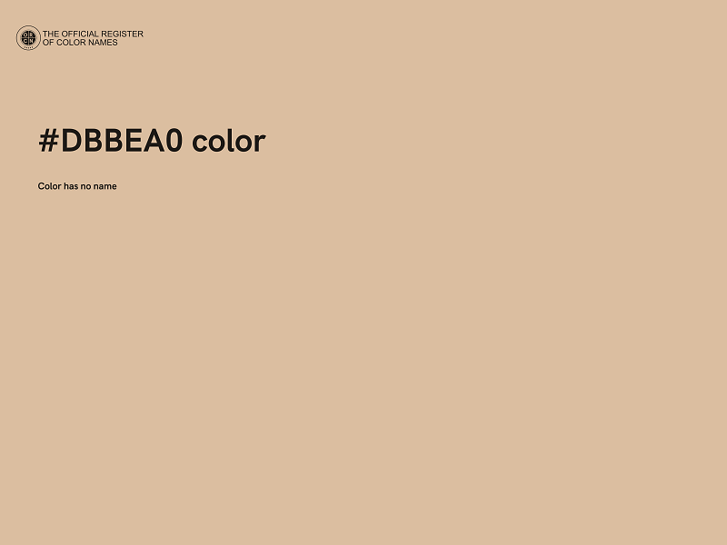 #DBBEA0 color image