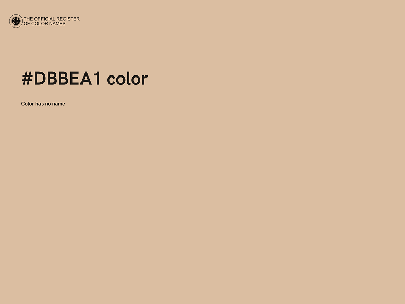 #DBBEA1 color image