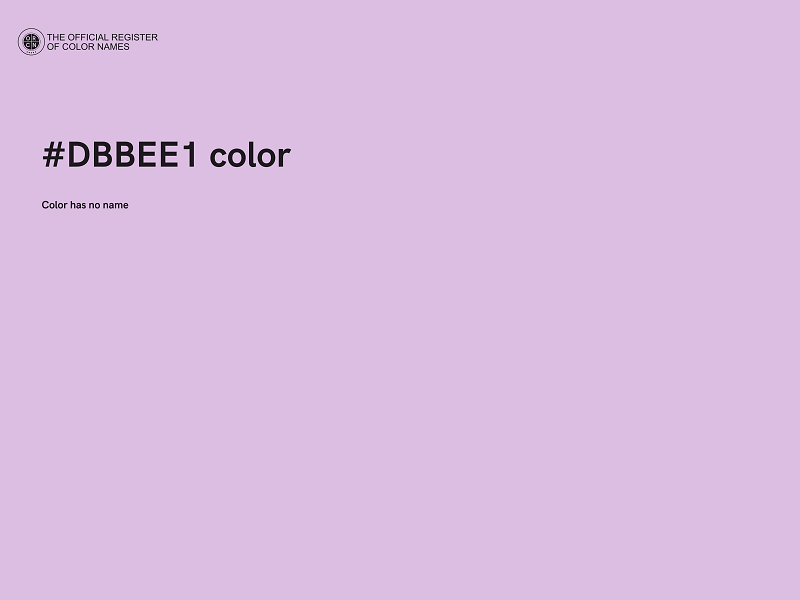 #DBBEE1 color image
