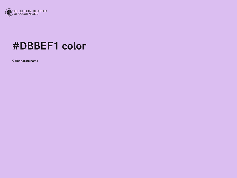 #DBBEF1 color image