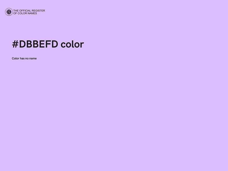 #DBBEFD color image