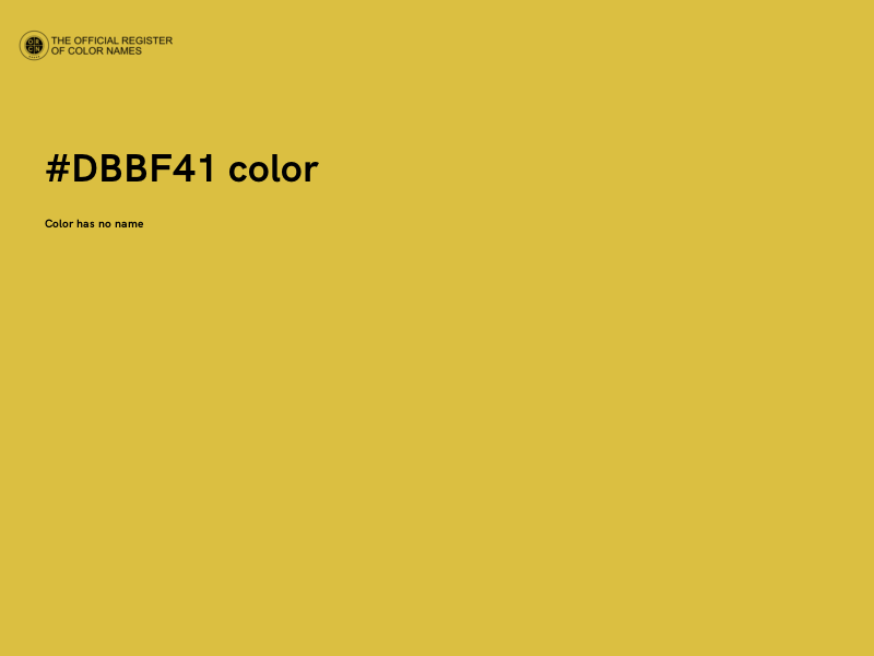 #DBBF41 color image