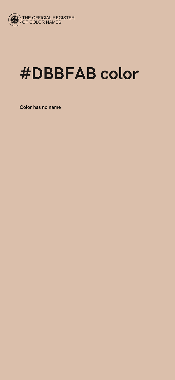 #DBBFAB color image