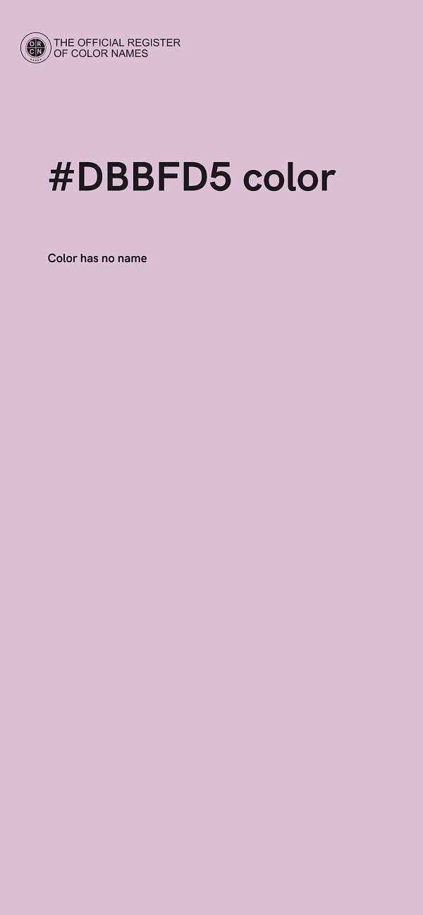 #DBBFD5 color image