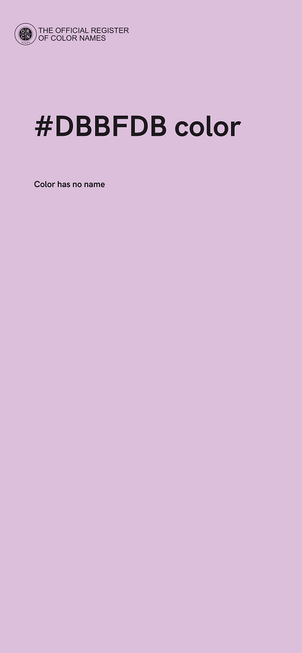 #DBBFDB color image