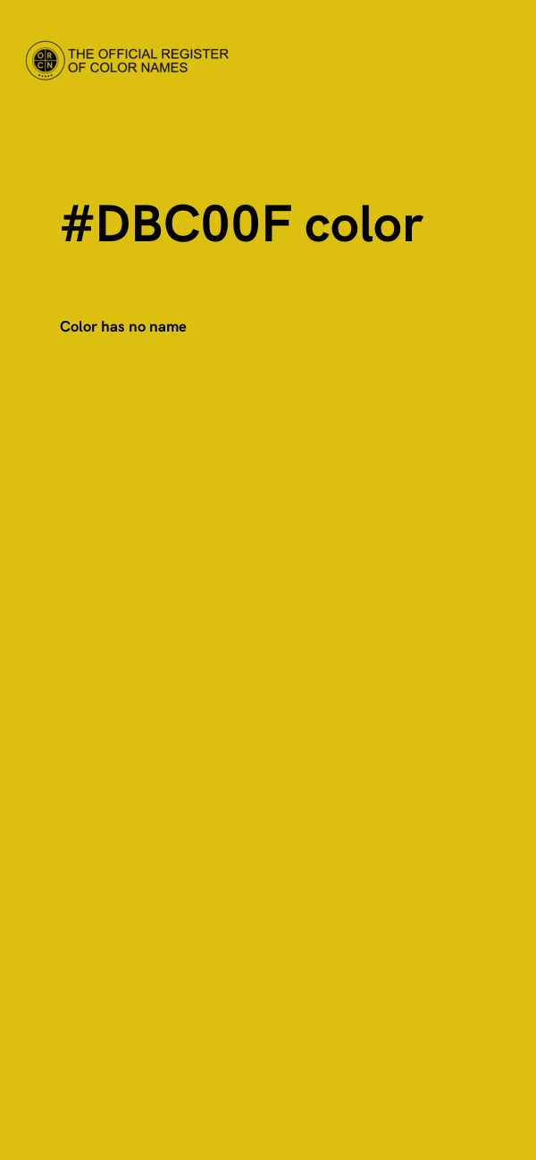 #DBC00F color image