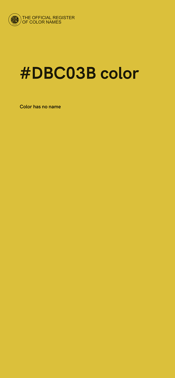 #DBC03B color image