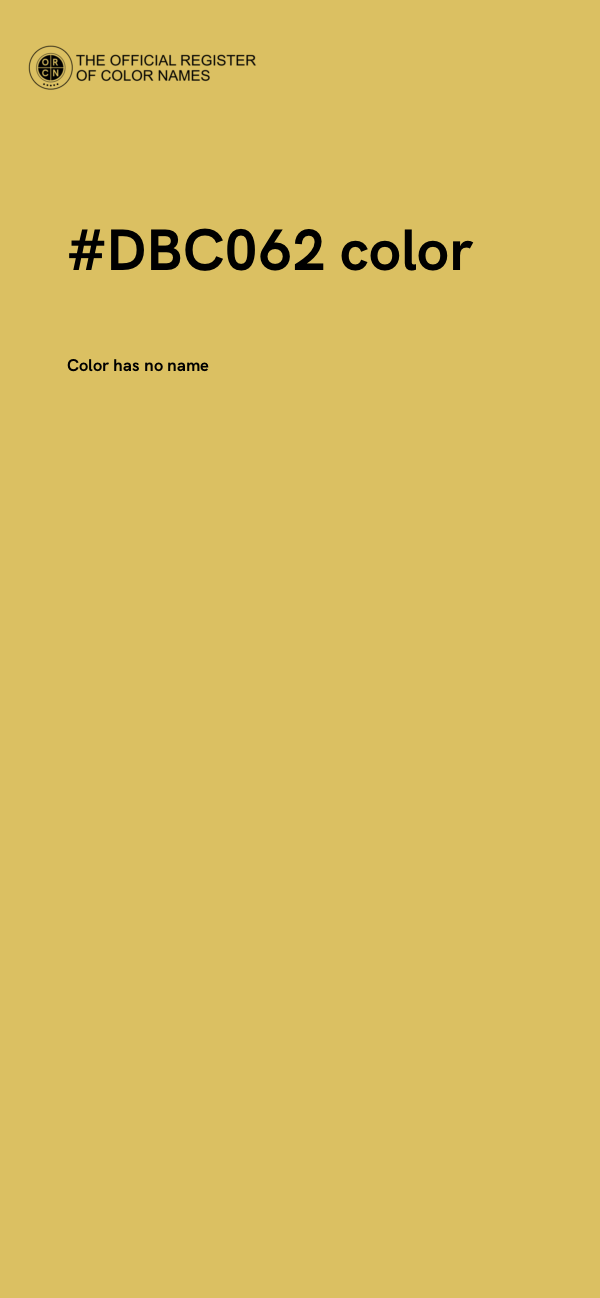 #DBC062 color image