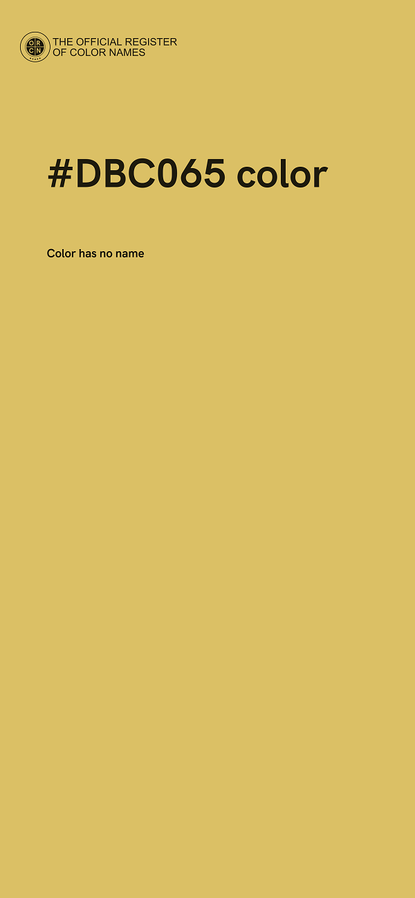 #DBC065 color image