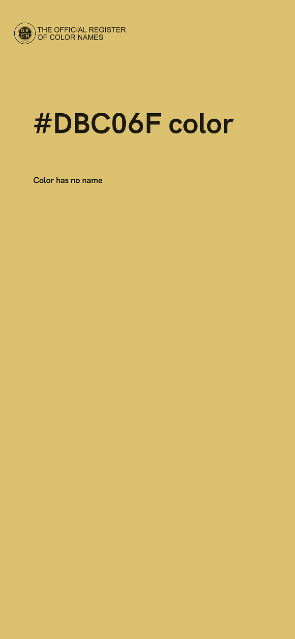 #DBC06F color image