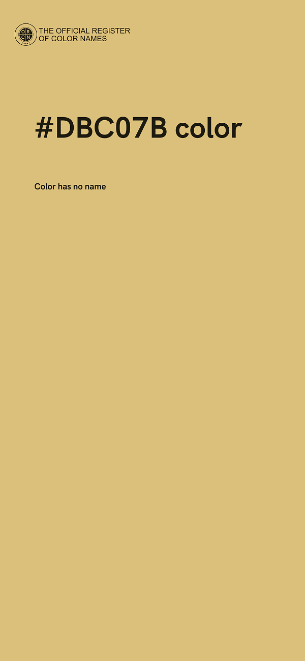 #DBC07B color image