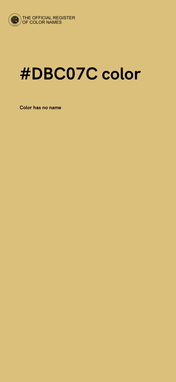#DBC07C color image