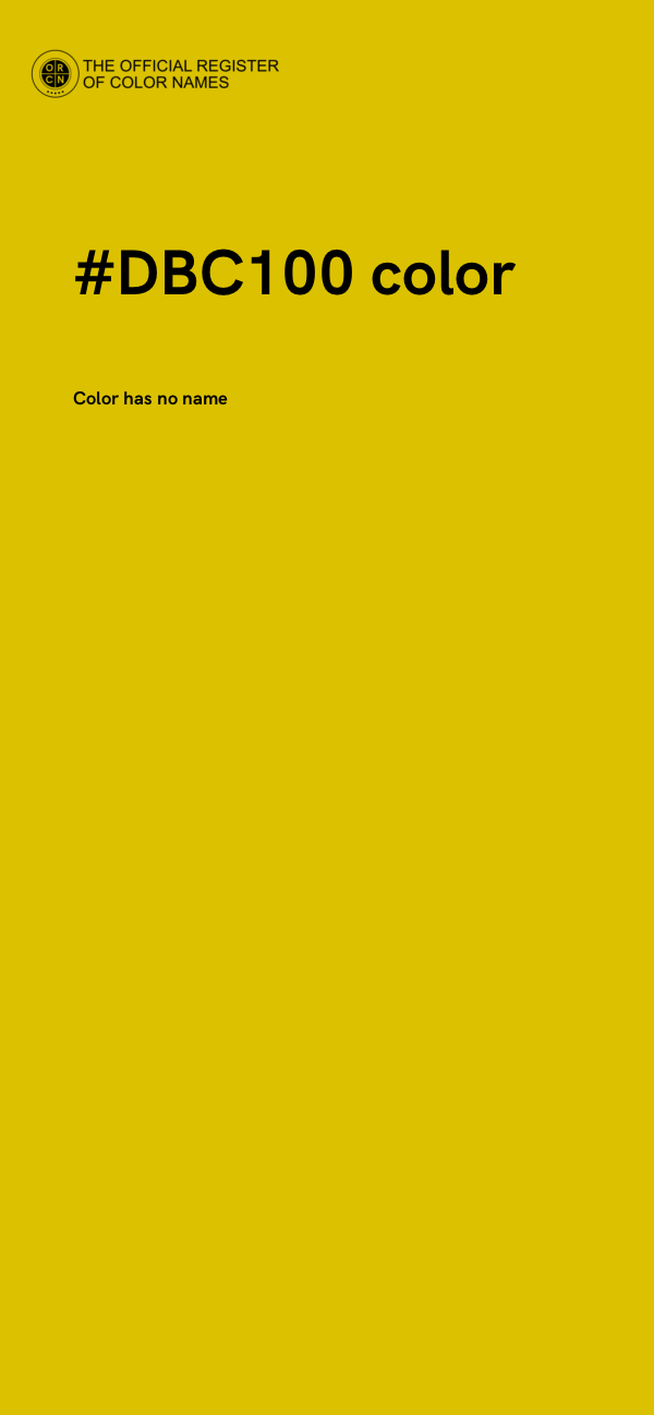 #DBC100 color image