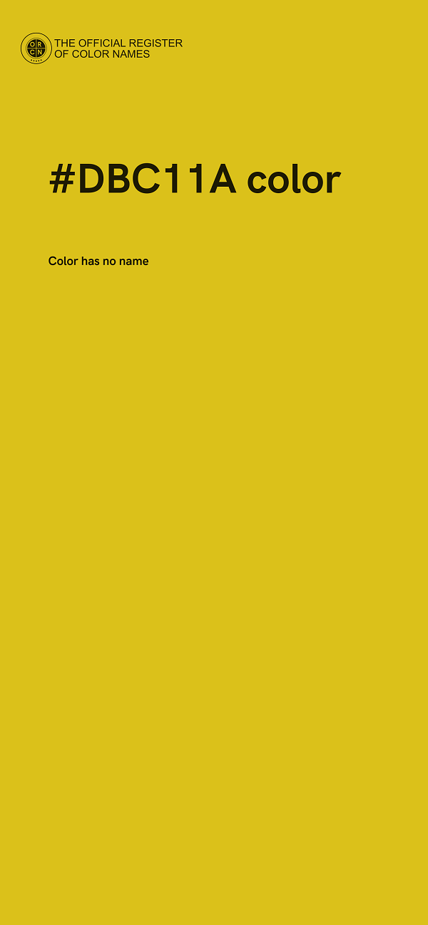 #DBC11A color image